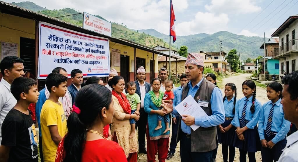 भर्नाको नाममा  निजी र सामुदायिक विद्यालय के सरकारी निर्देशन कार्यान्वयनमा भीमफेदी गाउँपालिका अग्रसर होला ?