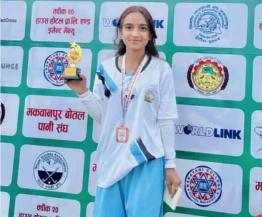 भीमफेदीकी प्रनिता पुडासैनी राष्ट्रिय हक्की टोलीमा छनोट