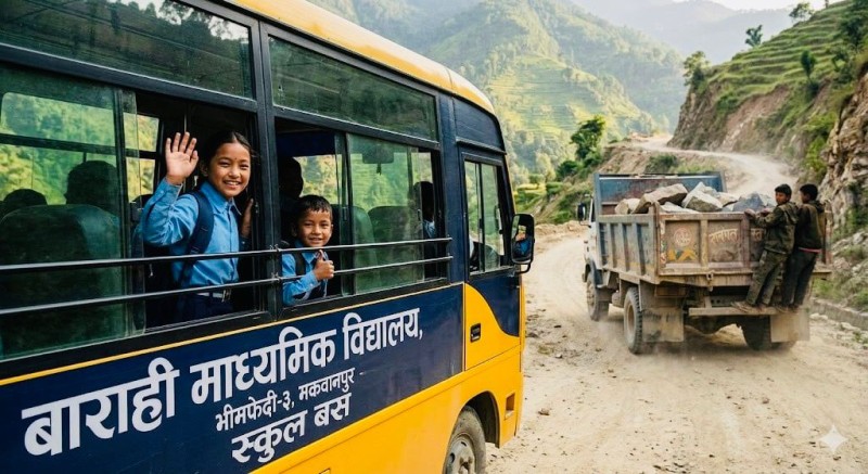 स्कुल बस सञ्चालनका लागि छलफल आह्वान, जोखिमपूर्ण यात्रा अन्त्य गर्ने प्रयास