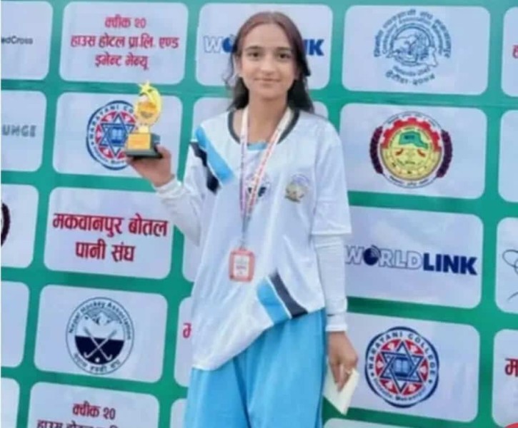 भीमफेदीकी प्रनिता पुडासैनी राष्ट्रिय हक्की टोलीमा छनोट